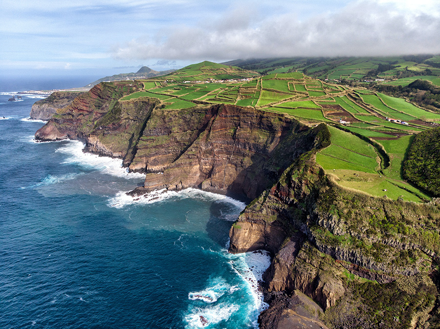 A coastline in the Azores